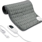 24"X20" Electric Heating pad with 6 Heat Settings, Auto Shut Off, Dark Gray Dry Electric Heating for Back Neck Knee Arms Legs Shoulder Heat Pads for Christmas Birthday Father's Day Mother's Day