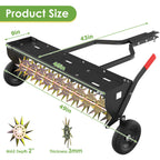 Seeutek 40Inch Tow Behind Spike Aerator - Heavy Duty Rolling Lawn Aerators