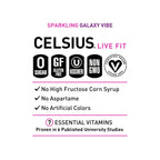 CELSIUS GALAXY VIBE Sparkling Strawberry Watermelon, Sugar Free Energy Drink, 12 Fl Oz (Pack of 12)