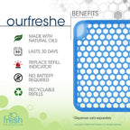 Fresh Products ourfreshe Plug In Air Freshener 30 Day Refills Replace Messy Aerosols with Dry Fragrance For Use in Medium Sized Spaces Cotton Blossom 6 Pack