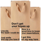 MilkToast Brands Funny Gift Bag Set of 5, Gift Bags With Handles 11 x 8 x 4
