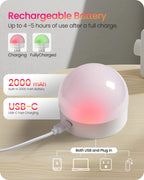 GOEBLESON Rechargeable Light Bulbs with Remote Control, 4 Packs Battery Operated Light Bulbs, 3 Timer 15 Colors Selectable, Dimmable Wireless RGB LED Bulb for Wall Sconce, Non-Hardwired, R01YBP406