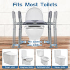 Dedibody Toilet Seat Risers for Seniors, Raised Toilet Seat with Handles, Adjustable Height & Width, Heavy Duty Up to 550lb Handicap Elevated Toilet Seat for Elderly, Pregnant, Fit Any Toilet
