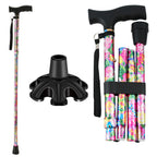 Walking Cane LIXIANG Cane for Man/Woman | Mobility & Daily Living Aids | 5-Level Height Adjustable Walking Stick | Comfortable Plastic T-Handle Portable Walking Stick Folding Cane
