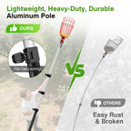 ARTIPOLY 20FT Reach Telescoping Fruit Picker, 4-12FT Adjustable Aluminum Pole with Basket, Lightweight Heavy Duty Tool for Harvesting Apples Mangoes Avocados Pears Lemons