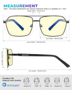 ANYLUV Blue Light Glasses Men/Women, Blue Light Blocking Glasses, Computer Screen Blocker Eyes Protection Glasses