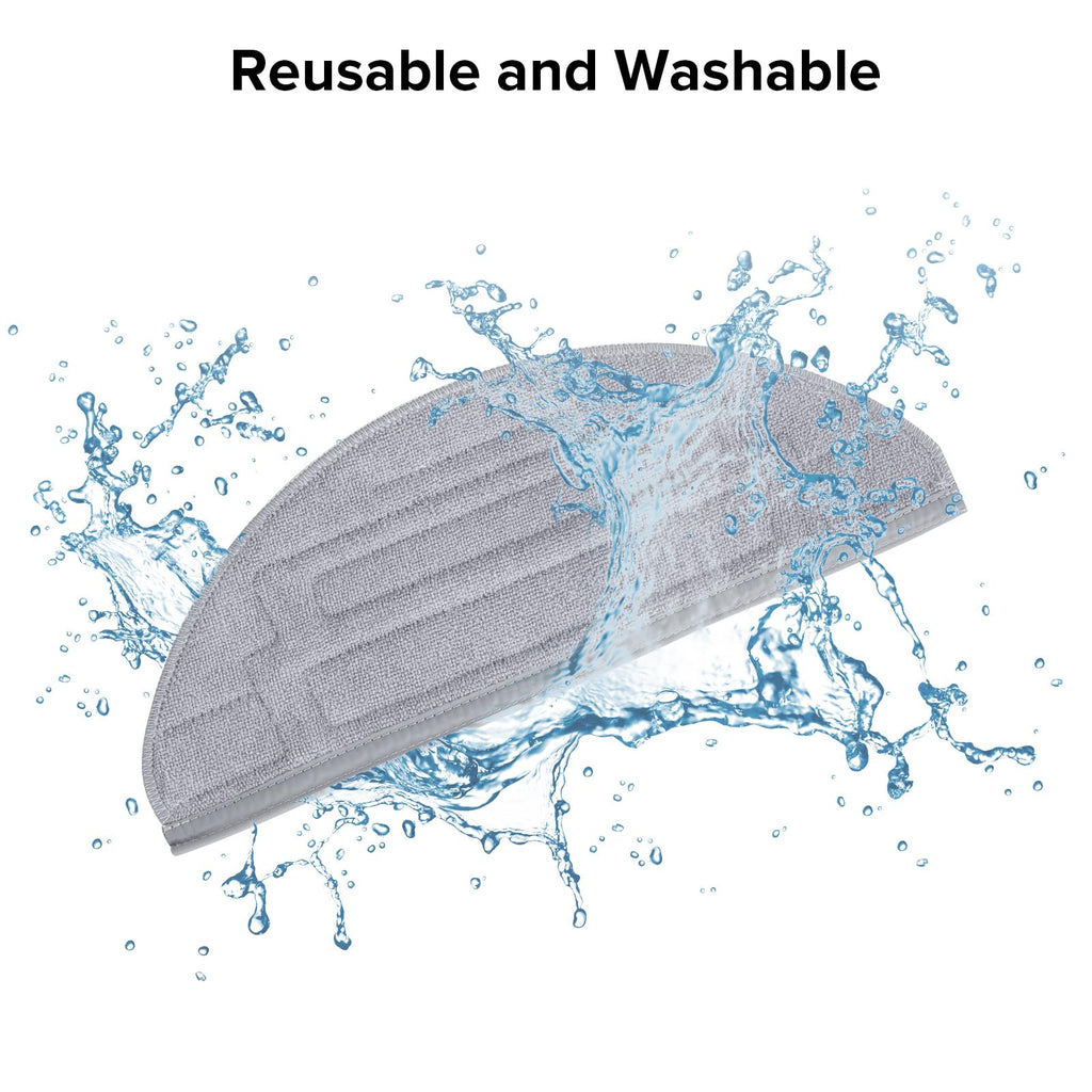 roborock 2 Pack Microfiber Mop Cloths for S8 Pro Ultra Robot Vacuum Cleaner, with Dual Sonic Vibrations Modules, Mop Pad Replacement Accessories