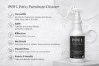POFL Outdoor Fabric & Furniture Cleaner – Mold & Mildew Stain Remover for Patio Cushions, Wicker, Teak, Aluminum & Marine Seating – 25.36 fl oz