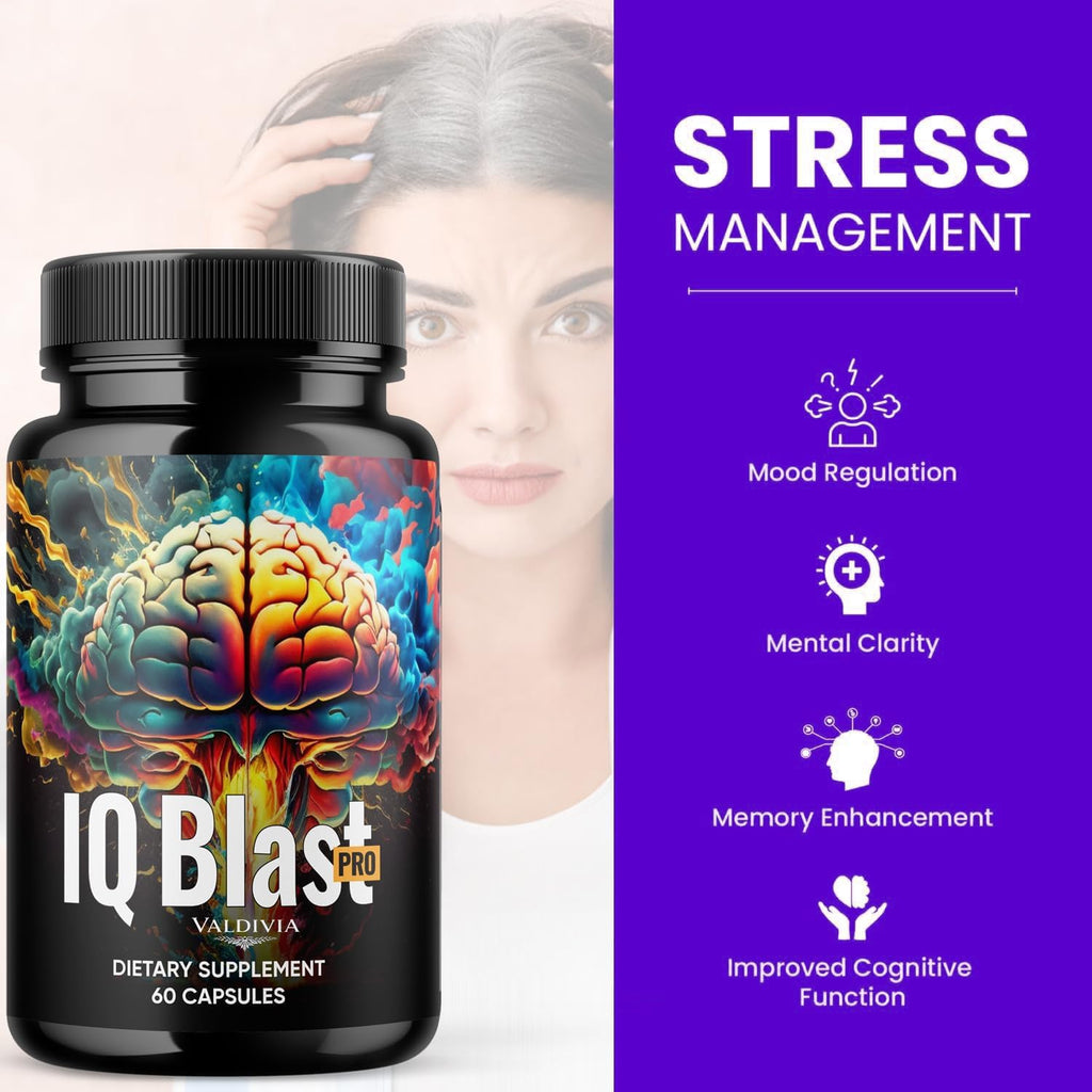 Official - IQblast Pro Supplement Capsules, Brain Pills for Memory and Focus, IQblastpro Blaster Premium Clarity Support Advanced Formula Reviews, All Natural Ingredients (3)