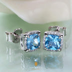 KRKC&CO Earrings for Men, Sterling Silver Mens Studs, 14K/White Gold Plated