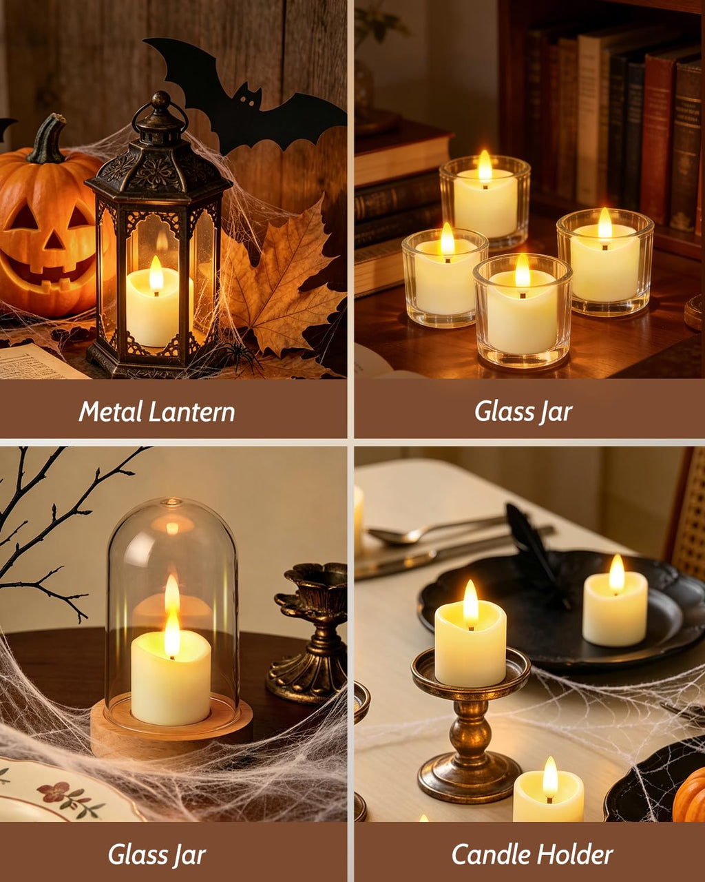 NVJGROP 6 Pack Small Rechargeable Flameless Candles with Remote Timer