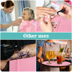 MAQIHAN 75pcs Dental Bibs Disposable - Pink Dentist Bib for Nail, Tattoo