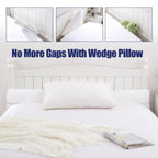HOMBYS Wedge Pillow Headboard for Bed Gap,Foldable Bed Wedge Gap Filler Queen Size,Matterss Gap Filler,Multi Functional Bed Crack Pillow, Fill The Gap (0-7") Between Your Headboard and Mattress,White