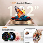 aeac Smart Watch for Women, AMOLED Ultra-Clear Screen Activity Trackers with Heart Rate/Sleep/SpO2 Monitor, Smartwatch for iPhone/Samsung/Android, 110+ Sport Modes (Rose Gold, S/M/L, Rose Gold)