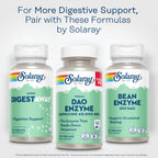 SOLARAY DAO Enzyme - Digestive Enzyme that Breaks Down Histamine - 60,000 HDU - Digestive Enzymes - Vegan, Gluten Free, Lab Verified - 135 Servings, 135 VegCaps