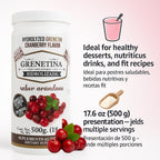 Pretty Bee Hydrolyzed Collagen Powder, Grenetina En Polvo Cranberry Flavor, Grenetina Organica, Collagen Supplement, Grenetina Hidrolizada En Polvo, 100% Natural, 18 oz