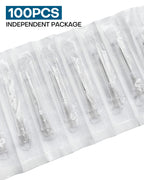 100Pcs 27Ga 1 Inch Needle with Cap for Lab Supplies, Measuring and Industrial, Individually Packed Accessories