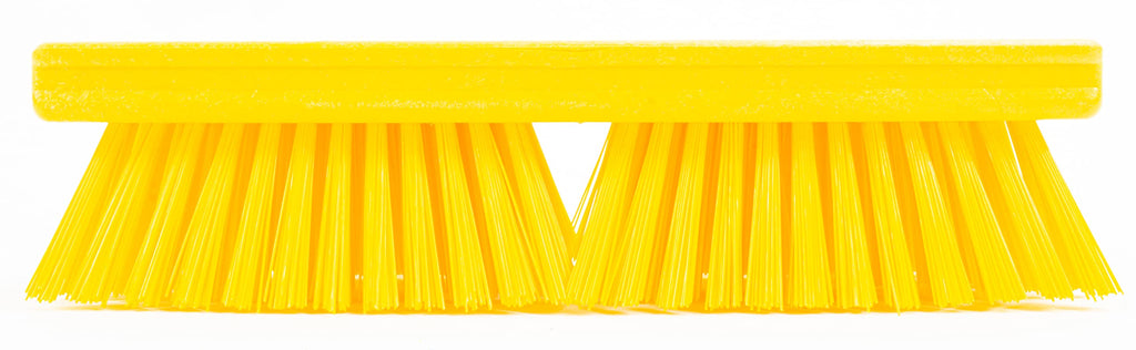 SPARTA Plastic Floor Scrub Brush, Brush Head Only, Deck Brush with ACME Standard Thread Fitting for Deck, Industrial Kitchens, and Hospitals, 10 Inches, Yellow