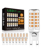 GOHDLAMP G9 LED Bulbs Dimmable, 40W Equivalent 120V, 2700K Soft White, 400 Lumens, G9 Light Bulbs for Chandelier, 18 Pack