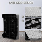 HBTower Step Stool, Mobility Step Stool for Adults & Seniors, Non-Slip Step Platform Indoor and Outdoor, Portable Step Riser, Safety Step for Car, Bedside, Office, Shower, Stairs, Grey