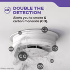 Kidde Smoke and Carbon Monoxide Detector, Hardwired with 10-Year Battery Backup, LED Status Lights, Interconnected, 85 dB Alarm, 5 inches, 30CUA10, 1 Pack