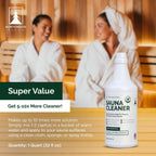 Northwood Sauna - Sauna Cleaner - Natural Wood Cleaner & Deodorizer - Makes 10x More Solution - 1 Quart (32 Fl Oz)
