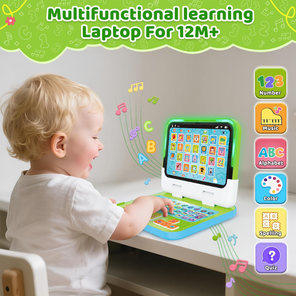 Toy Laptop Tablet for Ages 1-3, 2-in-1 Toy Computer Learning Toys