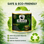 MR. WIPES Premium Bulk Wet Wipes – 1800 Count per Roll (4 Rolls), Gym & Fitness Equipment, Commercial Use, 8" x 6" Sheet, Value Series 25 GSM