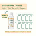 Good Natured Brand All-Purpose Cleaner Concentrate | Multi-Surface Cleaner | Natural Orange Essential Oil | Multipurpose Cleaner Concentrate All Surfaces | Orange | 8oz makes 128oz