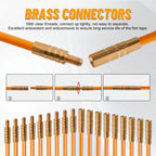 KOOTANS 22FT Fiberglass Electrical Wire Running Kit Wire Fishing Tools Fish Tape Wire Puller Through Wall Cable Snake Fish Rods Kit with Different Attachments