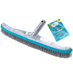 U.S. Pool Supply Pool Brush Head for Inground Pools - 18" Stainless Steel Pool Brush, Metal Wire Bristles, Underwater Scrubber Brushes - Remove Calcium Build-Up on Tiles, Rust Stains on Concrete Walls