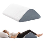 Knee Wedge Pillow for Post-Surgery Recovery-Leg Elevation Support for Sleep Position, Alleviating Lower Back & Hip Pain Enhancing Circulation in Ankles Legs Triangle Pillow with Removable Cover