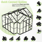 AMERLIFE 12 x 10 x 8-Ft Hybrid Polycarbonate Greenhouse