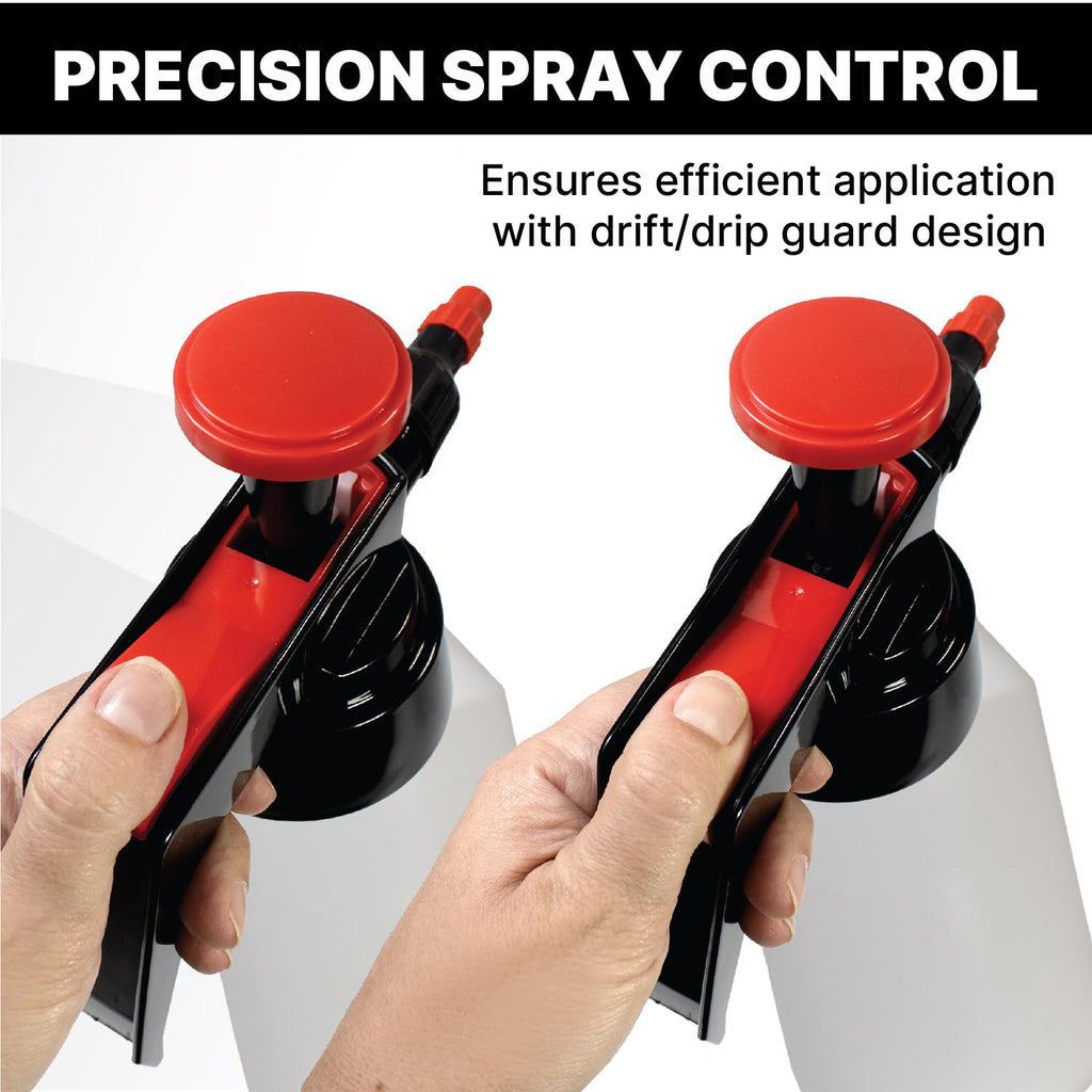 KOTA 1 L Adjustable Hand Pump Pressure Sprayer, Heavy-Duty Multipurpose Bottle for Automotive Solvents, Surface Prep & Car Detailing, Chemical-Resistant PE Construction, Adjustable Spray Pattern 6990