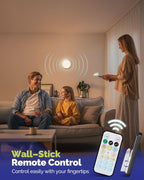 Aggforbl 2PCs 10,000mAh Rechargeable Ceiling Light with Remote, Wireless Waterproof Shower Lights 3000K/4000K/6000K, Battery Powered Light for Closet Battery Operated, Motion Sensor Lights No Wiring