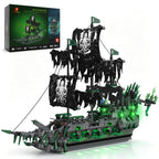 JMBricklayer Flying Dutchman Pirate Ship Building Set for Adults with LED
