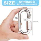 Vmuter 1Pcs 3.5 Inch 316 Stainless Steel Carabiner Quick Chain Links