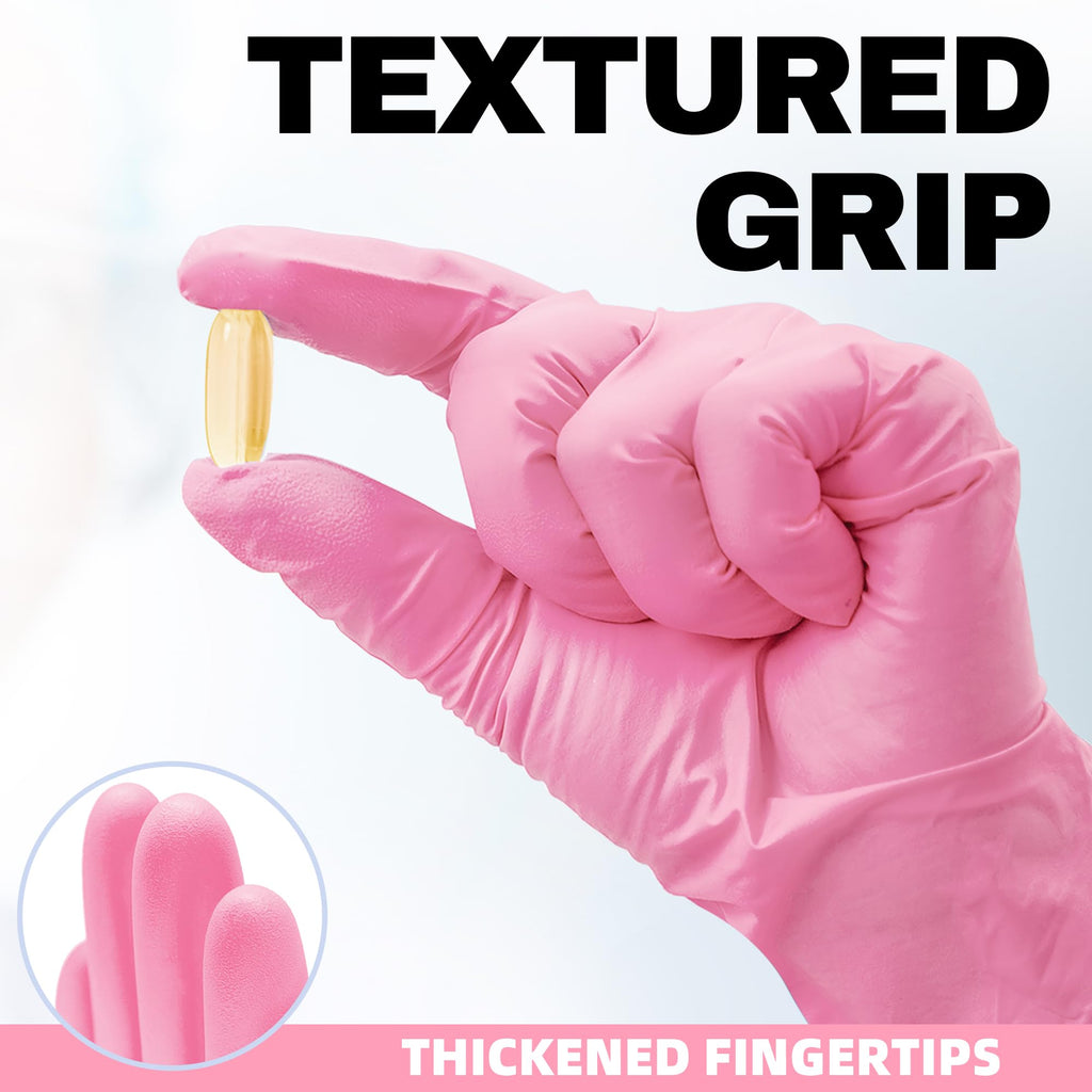 BEASTEK Nitrile Disposable Gloves, 4 mil Powder-Free Latex-Free Medical Food Grade Cleaning Esthetician Glove, 100 Pcs (Small)