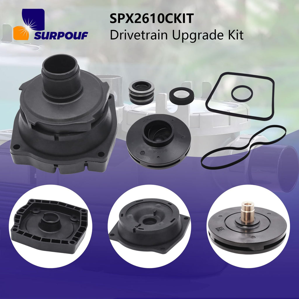 SPX2610CKIT Drivetrain Upgrade Kit Replacement for Hayward Super Pump 1600X, 1-1/2-HP – Restore Performance with Durable, Easy-to-Install Parts