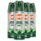 OFF! Deep Woods Insect Repellent Aerosol, Dry, Non-Greasy Formula, Bug Spray with Long Lasting Protection from Mosquitoes, 4 Oz, 4 Count