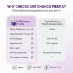 AOR Chanca Piedra 500mg 90 Vegan Capsules, 90-Day Supply Herbal Supplement for Urinary Tract & Fluid Balance, Gluten-Free, Non-GMO