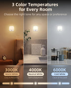 EZVALO Rechargeable Motion Sensor Night Lights, 2 Pack Magnetic Stick-On LED Lights with 3 Color Temperatures, Dimming Memory 1000mAh Battery Light for Closet, Bedroom, Hallway, Stairs, Bathroom