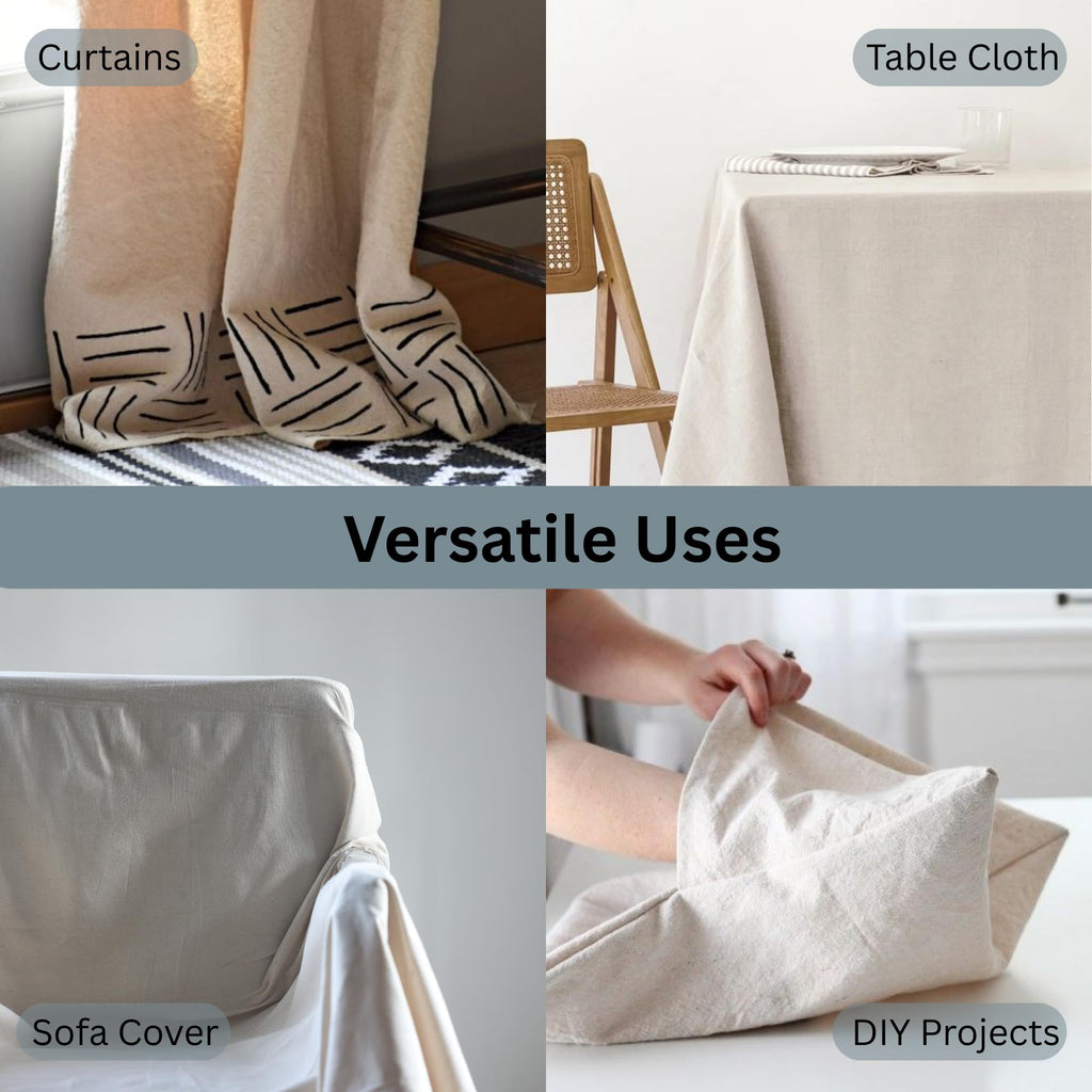 Top Cotton Canvas Drop Cloth 1Pc, Reusable Paint Drop Cloth, 100% Recycled Cotton Canvas Tarp Cover for Painter, Furniture, Floor Protection, All Purpose Painters Dropcloth for Christmas DIY (4x12FT)