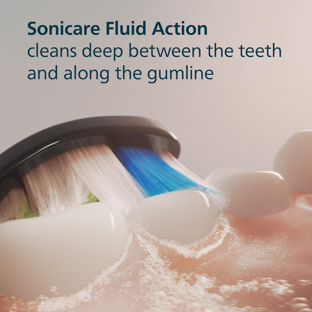 Philips Sonicare W DiamondClean Brush Heads, 2-Pack, 6 Month Supply, Black