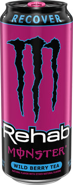 Monster Rehab Wild Berry Tea + Energy, Energy Drink, 15.5 Ounce