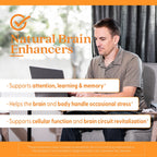 Doctor's Best Natural Brain Enhancers - Brain Health Supplement for Memory and Focus Support, PhosphatidylSerine, Alpha GPC, & Calcium Capsules for Men & Women, Gluten Free - 60 Ct Veg Caps