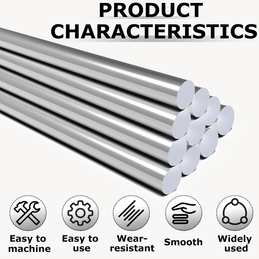 20pcs 2.5MM X 400MM 304 Stainless Steel Round Rods,Metal Solid Shaft Rods (20, 2.5MM X 400)