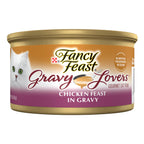 Fancy Feast Purina Gravy Lovers Chicken Wet Cat Food, 3 oz Cans, 24-Pack