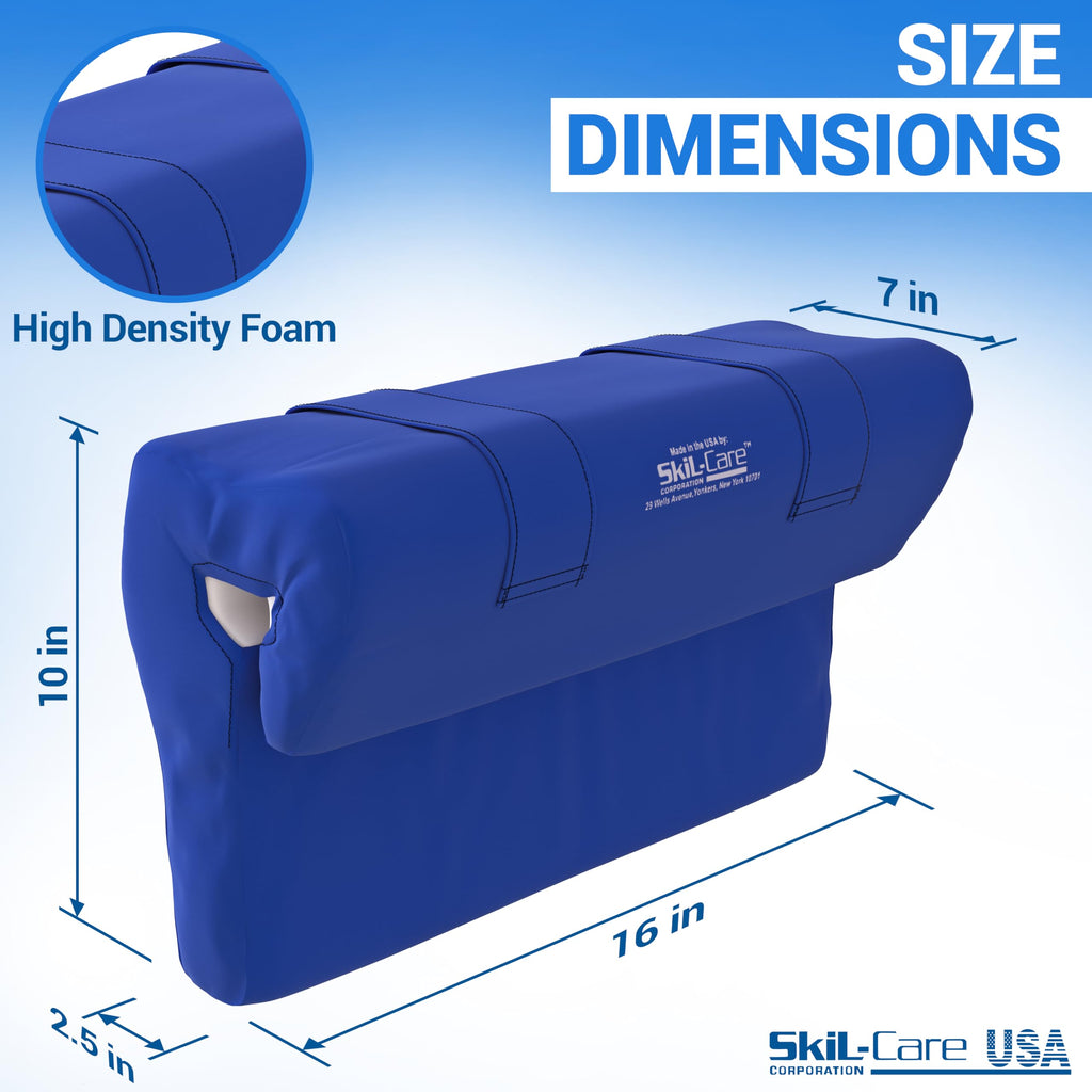 Skil-Care EZ On Lateral Support with Nylon Cover - Foam Arm Trough, Stabilizes Torso, Comfort & Pressure Relief, Durable Wipe-Clean Nylon, Universal Fit, 706005