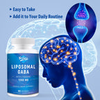 Genogna Liposomal GABA with L-Theanine 1200mg Supplements 1 Pack for Adults